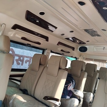 luxury-tempo-traveller-9-seater rental per Km Bangalore airport